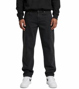 Jeans modernos DEF para hombre con cremallera, corte holgado, de algodón DFJS193-00709-0014, negros