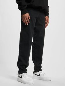 Jeans da uomo DEF moderni con chiusura a zip, vestibilità dritta, in cotone, neri