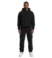 Jeans modernos DEF para hombre con cremallera, corte holgado, de algodón DFJS193-00709-0014, negros