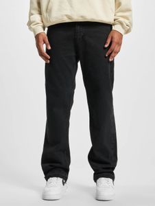 lässige DEF Herren Jeans Straight Fit Reißverschluss mit Baumwolle Schwarz