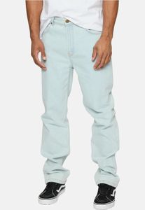 moderne DEF Herren Jeans Straight Fit Taschen gesteppt mit Baumwolle Blau