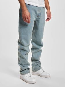 Comfortable DEF men's jeans, straight fit, quilted with cotton, blue, with pockets.