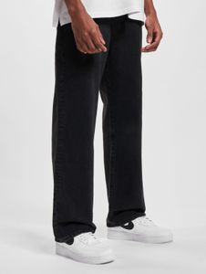 Stylish DEF men's jeans with zipper pockets, cotton, black