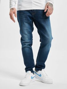 stylische DEF Herren Jeans Slim Fit Stretch Reißverschluss mit Baumwolle Blau