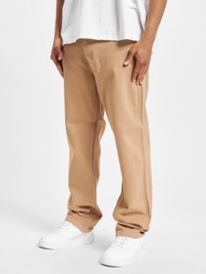 bequeme DEF Herren Jeans Straight Fit Reißverschluss mit Baumwolle Beige