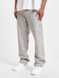 stylische DEF Herren Jeans Straight Fit Reißverschluss mit Baumwolle Grau