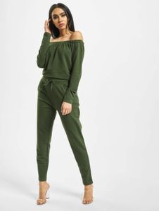 stilvolles DEF Damen Kleid Stretch mit Baumwolle Khaki
