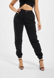 Comodi jeans da donna DEF con tasche elasticizzate e fodera in cotone, neri