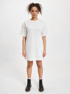 leichtes DEF Damen Kleid mit Baumwolle Weiß