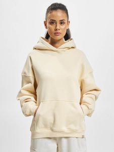 Felpa con cappuccio da donna Modern DEF con coulisse, in cotone, beige