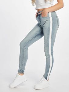 bequeme DEF Damen Jeans Skinny Fit Stretch Reißverschluss mit Baumwolle Blau