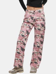 bequeme DEF Damen Jeans Straight Fit mit Baumwolle Camouflage