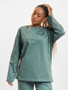weiches DEF Damen Sweatshirt Rippbündchen mit Baumwolle Grün