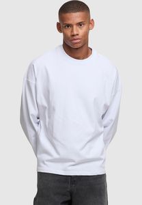 modernes DEF Herren Sweatshirt Oversize mit Baumwolle Weiß