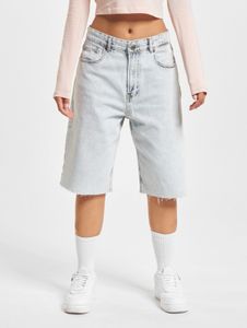 bequeme DEF Damen Shorts Reißverschluss mit Baumwolle Hell-Blau