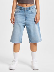 Summer DEF women's shorts with zipper, cotton, blue
