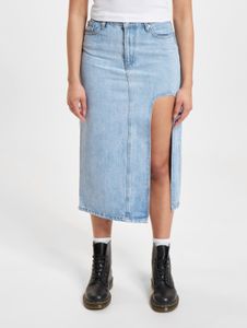 Elegante abito da donna DEF con tasche, in denim e cotone, blu