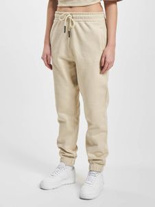 moderne DEF Damen Hose Kordelzug mit Baumwolle Beige