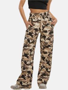 bequeme DEF Damen Hose Kordelzug mit Baumwolle Camouflage