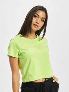 T-shirt extensible confortable DEF pour femme, en coton, vert citron