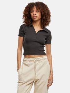 T-shirt DEF confortable pour femme, en coton noir