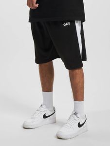 sommerliche DEF Herren Shorts Kordelzug Taschen Schwarz