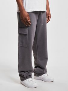 Comfortable DEF men's trousers with drawstring and pockets, cotton, grey