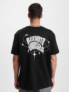 sporty DEF men's T-shirt, oversize, 240 g/m², cotton, black