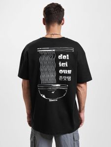 lässiges DEF Herren T-Shirt Oversize 240 g/m² mit Baumwolle Schwarz