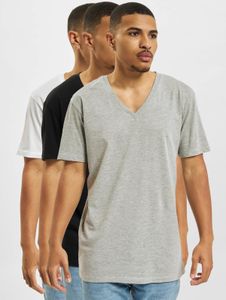 modernes DEF Herren T-Shirt mit Baumwolle Schwarz/Weiß/Grau