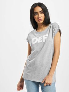 modernes DEF Damen T-Shirt mit Baumwolle Grau