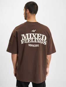 bequemes DEF Herren T-Shirt Rippbündchen mit Baumwolle Braun