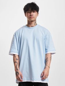 modernes DEF Herren T-Shirt 220 g/m² mit Baumwolle Hell-Blau