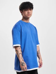 sportliches DEF Herren T-Shirt 220 g/m² mit Baumwolle Blau