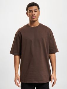 Comfortable DEF men's oversized T-shirt with cotton, brown