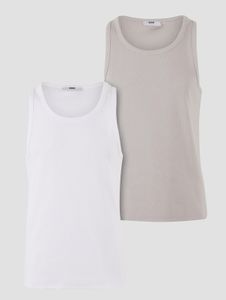 lässiges DEF Herren T-Shirt mit Baumwolle Weiß/Grau