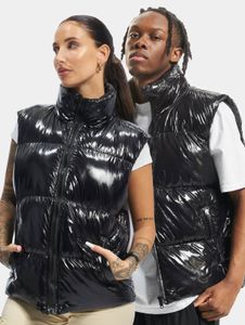 Chaqueta unisex moderna DEF con cremalleras y bolsillos, color negro.