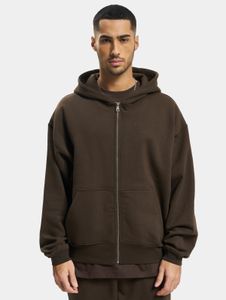 weicher DEF Herren Hoodie Kordelzug Reißverschluss mit Baumwolle Braun