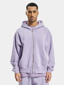 bequemer DEF Herren Hoodie Kordelzug Reißverschluss mit Baumwolle Violett