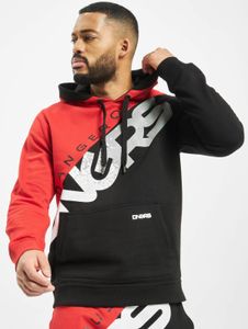 moderner Dangerous DNGRS Herren Hoodie große Kapuze Kordelzug mit Baumwolle Schwarz