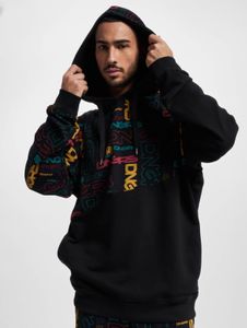 moderner Dangerous DNGRS Herren Hoodie große Kapuze Kordelzug mit Baumwolle Schwarz