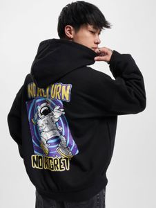 bequemer Dangerous DNGRS Herren Hoodie große Kapuze Kapuze 460 g/m² mit Baumwolle Schwarz