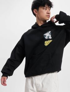 lässiger Dangerous DNGRS Herren Hoodie Kapuze 460 g/m² mit Baumwolle Schwarz
