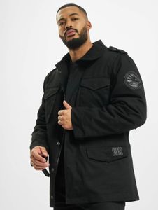 schlichte Dangerous DNGRS Herren Jacke Reißverschluss Taschen mit Baumwolle Schwarz