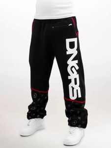 moderne Dangerous DNGRS Herren Jeans Kordelzug Taschen mit Baumwolle Schwarz