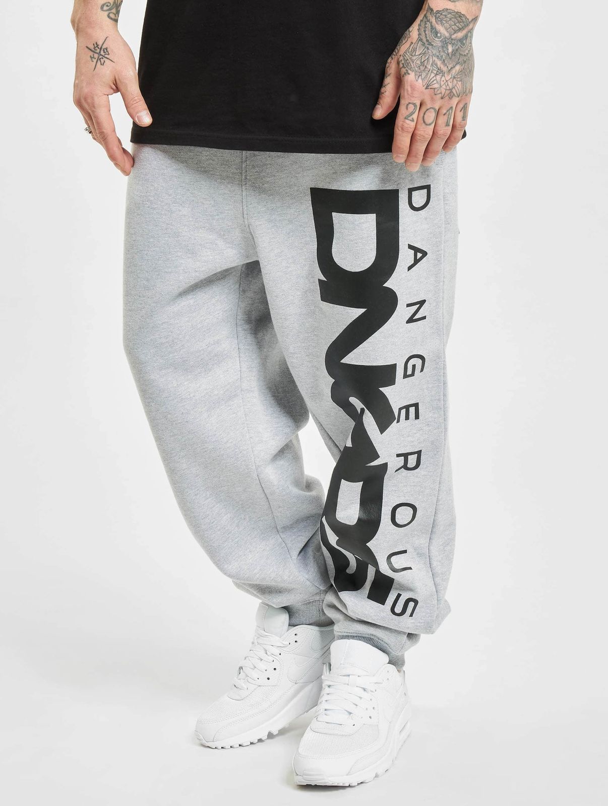 Dangerous DNGRS Herren Jeans mit Kordelzug und Taschen Grau