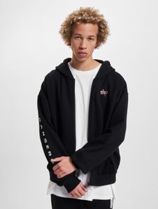 lässiger Dangerous DNGRS Herren Hoodie Reißverschluss Kapuze mit Baumwolle Schwarz