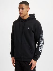 weicher Dangerous DNGRS Herren Hoodie Reißverschluss Kapuze mit Baumwolle Schwarz