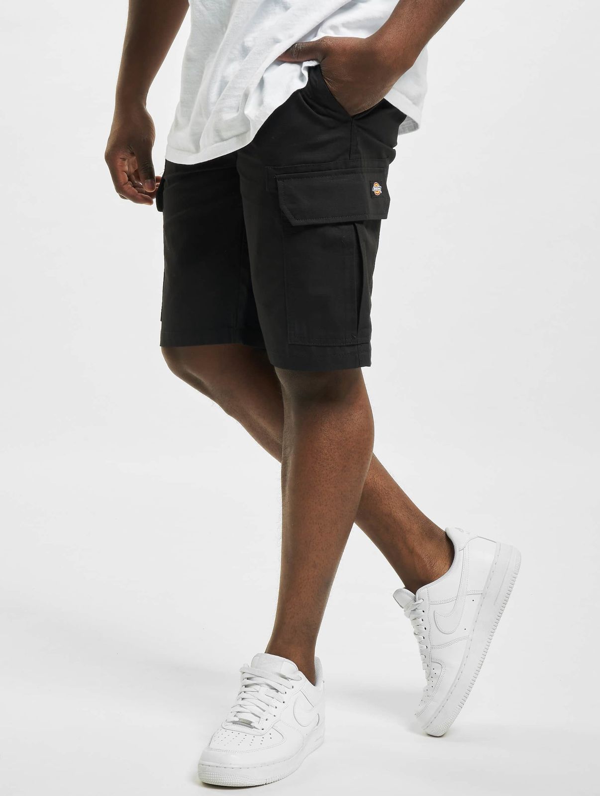 Dickies Herren Shorts mit Reißverschluss und Baumwolle in Schwarz