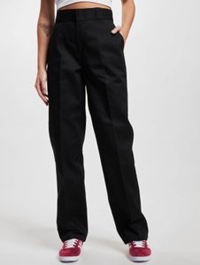 lässige Dickies Damen Jeans Reißverschluss Taschen Schwarz